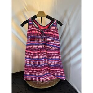 Free Country Women Lace Up Swimsuit Racer back Tankini Top 2X NWT